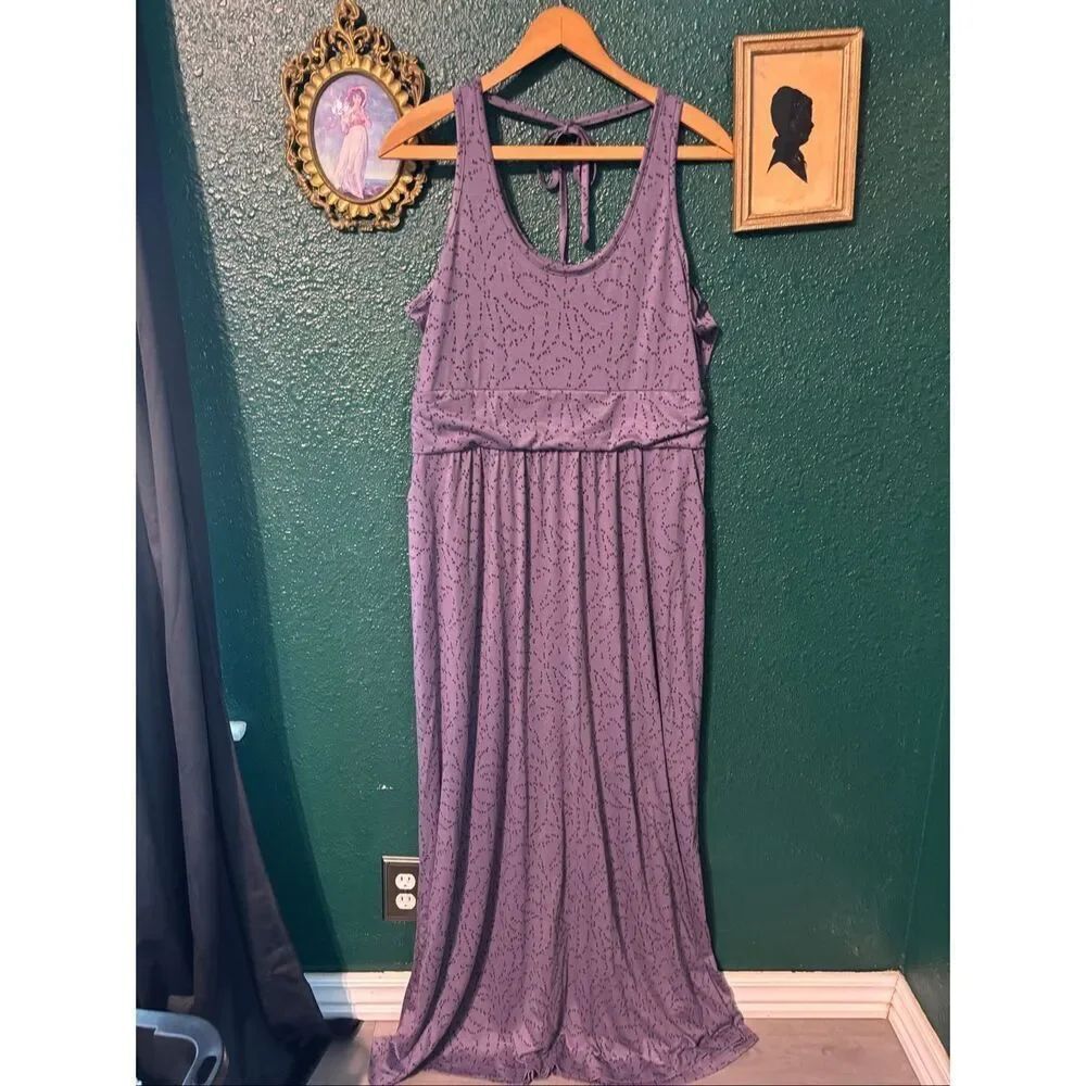 Mountain Hardwear Purple Everyday Printed Maxi Dress Womens XL
